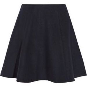 Theory Merlock Structured Wool Blend Skirt